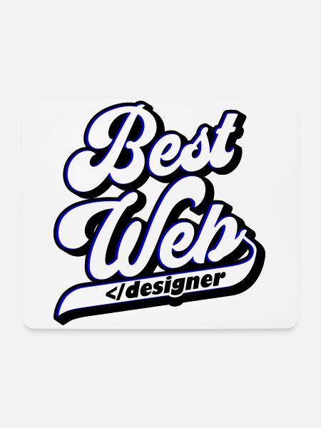 Best Web Designer | Farben änderbar - Mousepad (Querformat) - Weiß