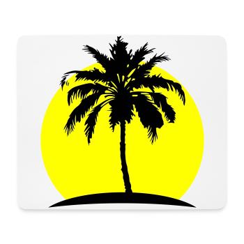 Palme Silhouette Symbol - Mousepad (Querformat) - Weiß - Vorne