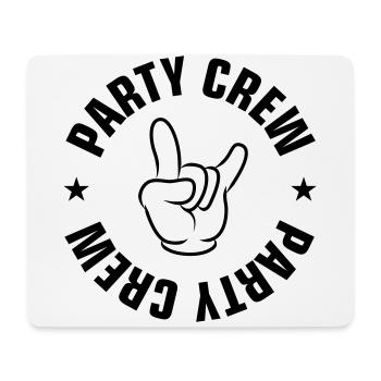 Party Crew Hand Symbol - Mouse Pad (horizontal) - white - Front