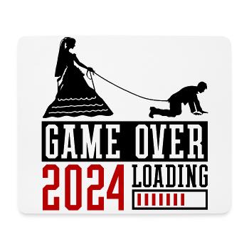 Bachelor party 2024 Game Over couple - Mouse Pad (horizontal) - white - Front