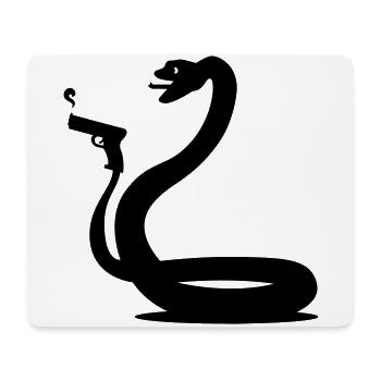 funny snake - Mouse Pad (horizontal) - white - Front