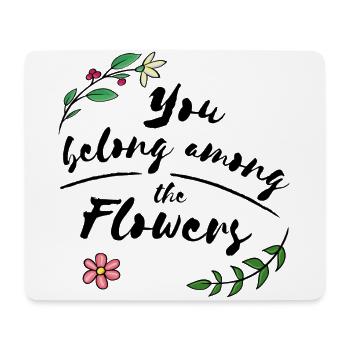 Flowers - Mousepad (Querformat) - Weiß - Vorne