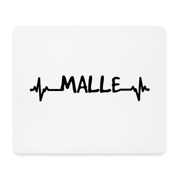 Malle Mallorca ECG heartbeat holiday beat gift - Mouse Pad (horizontal) - white - Front