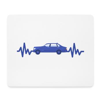 Auto - Wagen - Herzschlag - Luxus - Style - Mousepad (Querformat) - Weiß - Vorne