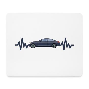 Car - Car - Heartbeat - Luxury - Style - Mouse Pad (horizontal) - white - Front
