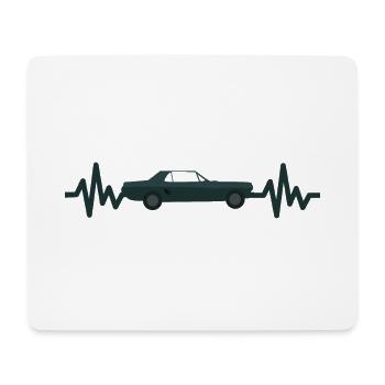 Auto - Wagen - Herzschlag - Autobus - Style - Mousepad (Querformat) - Weiß - Vorne