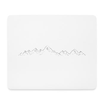 Gebirge Berg Bergkette Panorama Linie Berge - Mousepad (Querformat) - Weiß - Vorne