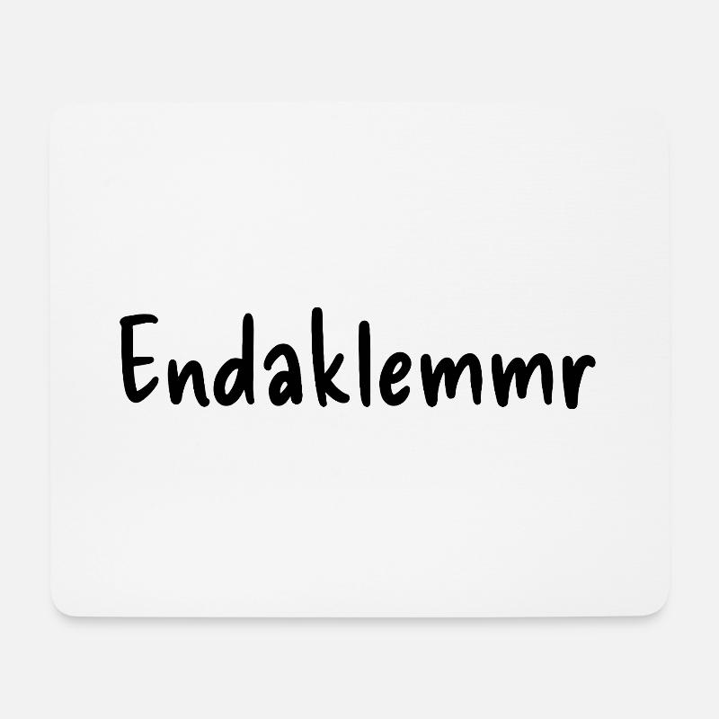 Endaklemmr - Mousepad (Querformat) - Weiß