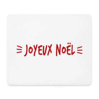 PÈRE NOËL. NOËL. JOYEUX NOËL. MERRY CHRISTMAS - Tapis de souris (format paysage) - blanc - Devant