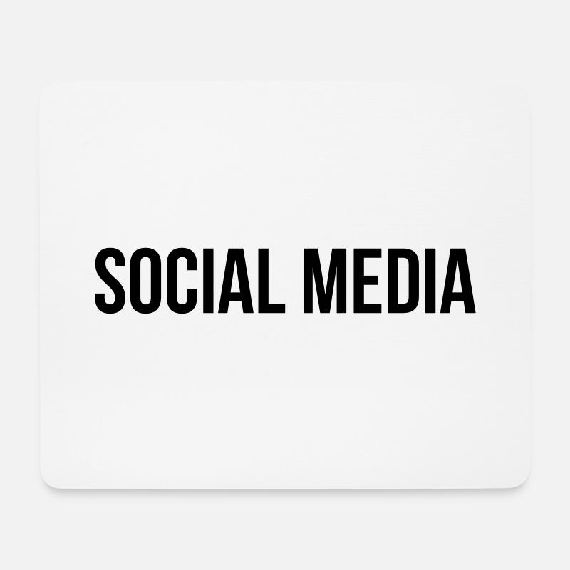 Social media - Mouse Pad (horizontal) - white