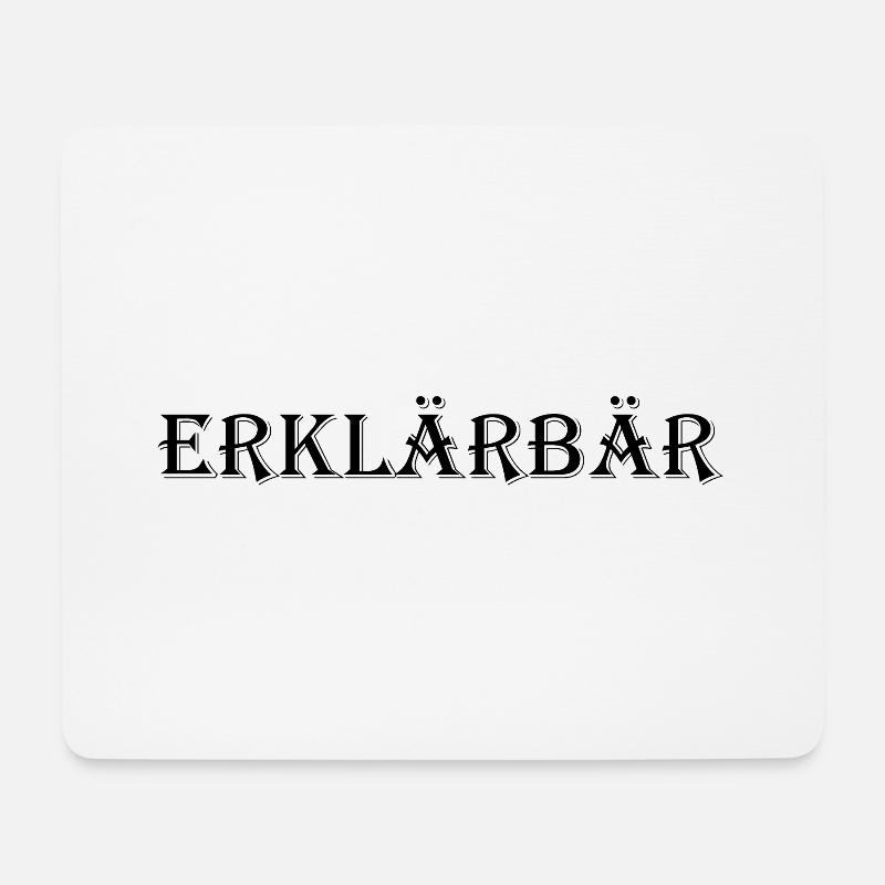 Erklärbär - Für Lehrer, Trainer und Zocker Lehren - Mousepad (Querformat) - Weiß