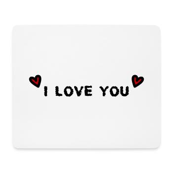 VALENTINSTAG. Junggesellinnenabschied. ICH LIEBE DICH. ICH LIEBE DICH. LIEBE - Mousepad (Querformat) - Weiß - Vorne
