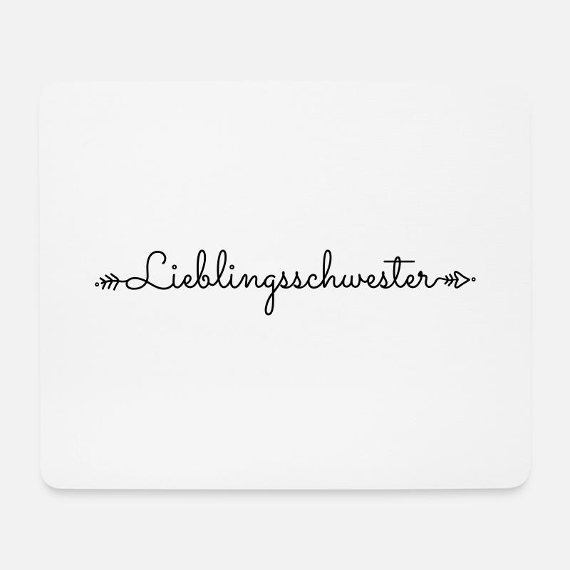 Lieblingsschwester Schwester Geschwister Geschenk - Mousepad (Querformat) - Weiß