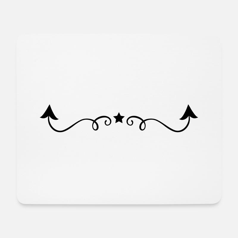 ornamente element pfeil - Mousepad (Querformat) - Weiß