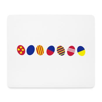Œufs de Pâques colorés - Tapis de souris (format paysage) - blanc - Devant