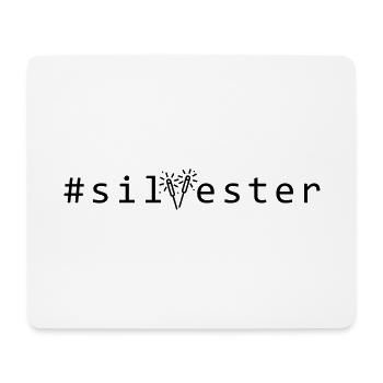silvester shirt für silvesterparty und feuerwerk - Mousepad (Querformat) - Weiß - Vorne