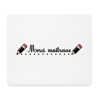 MAÎTRESSE. MAITRE. MERCI. MERCI MAÎTRESSE. MAITRES - Tapis de souris (format paysage) - blanc - Devant