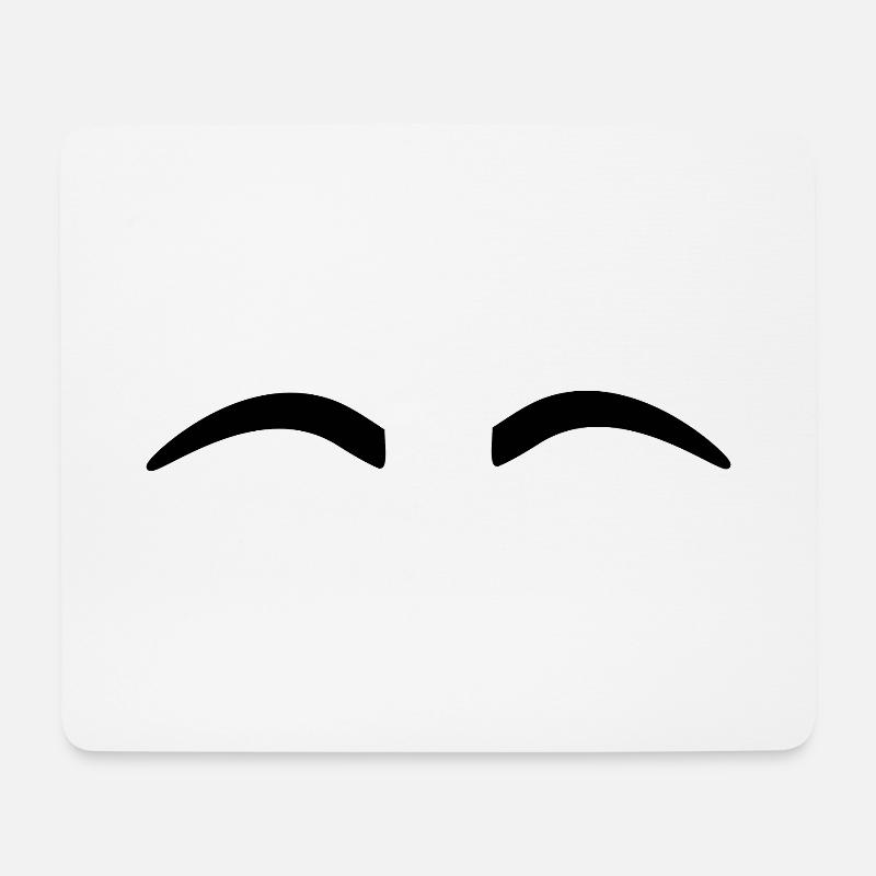 Augenbrauen Lustig - Mousepad (Querformat) - Weiß