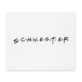 Sister siblings gift for sister - Mouse Pad (horizontal) - white - Front