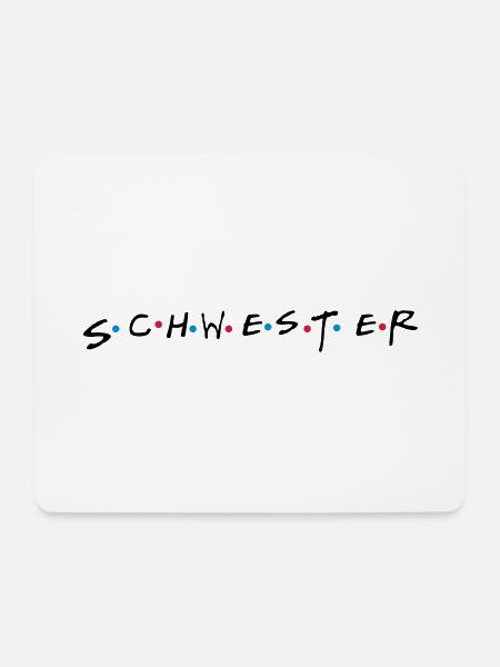 Schwester Geschwister Geschenk für Schwester - Mousepad (Querformat) - Weiß