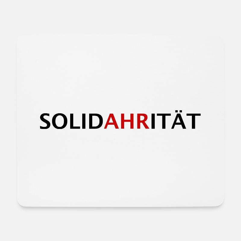 SolidAHRität | Ahrtal Hochwasser Eimerkette Hilfe - Mousepad (Querformat) - Weiß