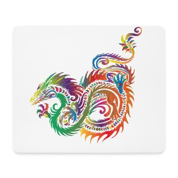 Tribal dragon - Mouse Pad (horizontal) - white - Front