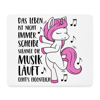 Einhorn Spruch Das Leben ist nicht immer Scheiße - Mousepad (Querformat) - Weiß - Vorne