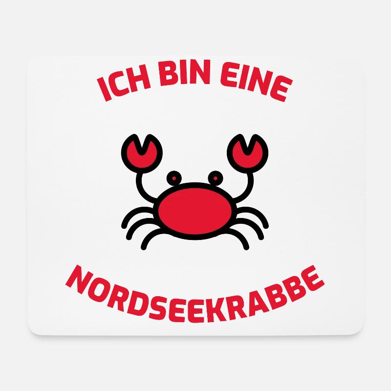 Ich bin eine Nordseekrabbe - Mousepad (Querformat) - Weiß