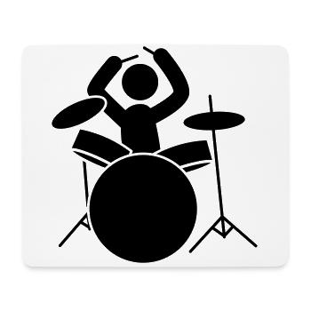 batteur icône batteur - Tapis de souris (format paysage) - blanc - Devant