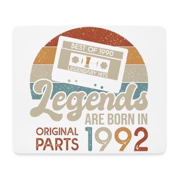 legends 1992 born in 1992 anniversary 30 years - Mouse Pad (horizontal) - white - Front