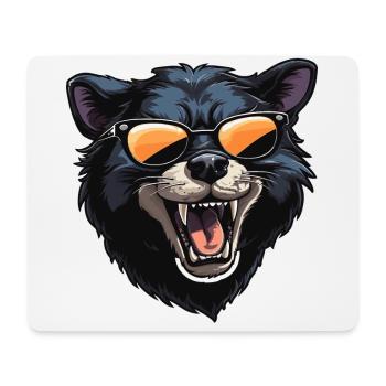 Tasmanischer Teufel mit Sonnenbrille - Mousepad (Querformat) - Weiß - Vorne