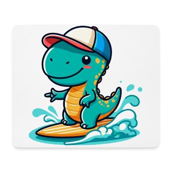 Designs For Kids – Lustige Dinosaurier - Mousepad (Querformat) - Weiß - Vorne
