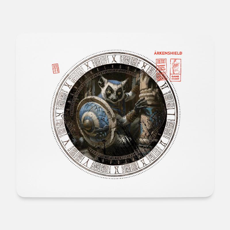 Boardgame Shirt, Brettspiel, Angry Katta Scout - Mousepad (Querformat) - Weiß