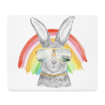 Rainbow Bunny - Mouse Pad (horizontal) - white - Front