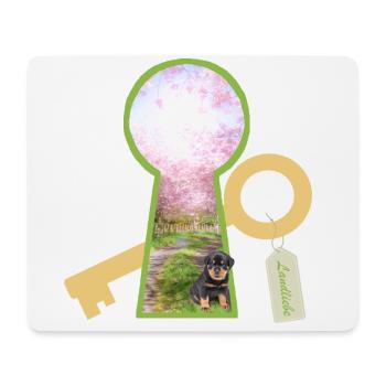 Country love with dog - Mouse Pad (horizontal) - white - Front