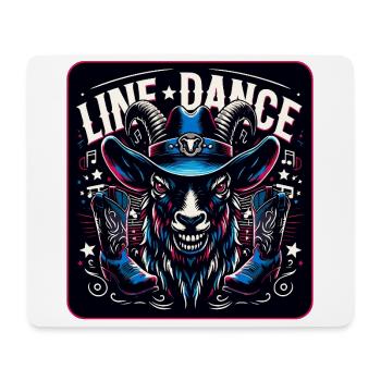 Ziegen und Line Dance lustige Ziege mit Stetson - Mousepad (Querformat) - Weiß - Vorne
