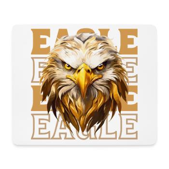 Eagle Head Gold Bird of Prey Bird Animal Nature - Mouse Pad (horizontal) - white - Front