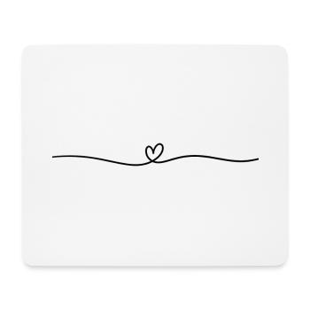 Simple and Cute Heart | Love - Mouse Pad (horizontal) - white - Front