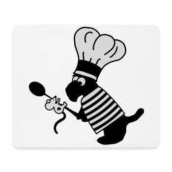 Freunde kochen Hund Maus - Mousepad (Querformat) - Weiß - Vorne