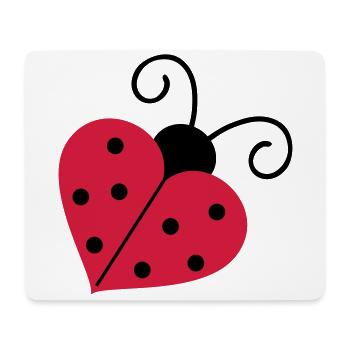 Marienkäfer Herz - Mousepad (Querformat) - Weiß - Vorne