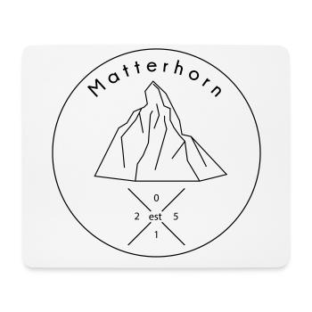 Matterhorn Zermatt Logo - Mousepad (Querformat) - Weiß - Vorne
