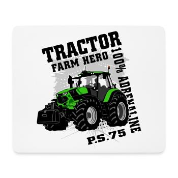 Tracteur - remorqueur - agriculteur - agriculteur - Tapis de souris (format paysage) - blanc - Devant