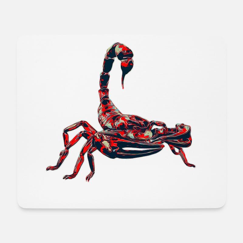 Skorpion - Mousepad (Querformat) - Weiß