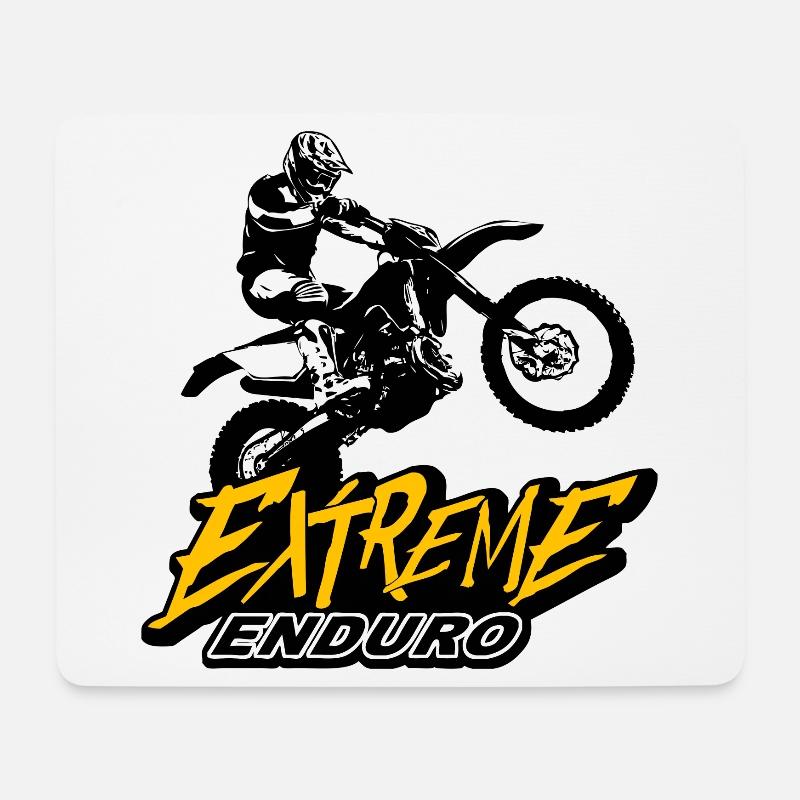 Enduro - Mousepad (Querformat) - Weiß