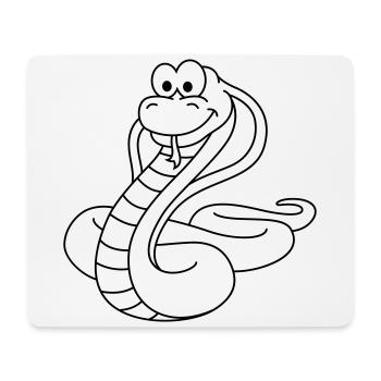 Snake Cobra Comic Animal - Mouse Pad (horizontal) - white - Front