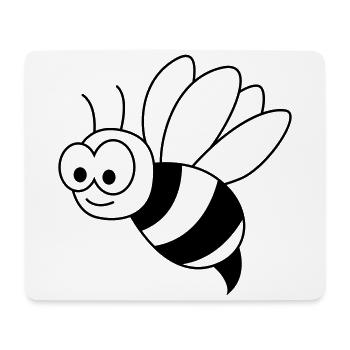 Honey Bee Comic Animal - Tapis de souris (format paysage) - blanc - Devant