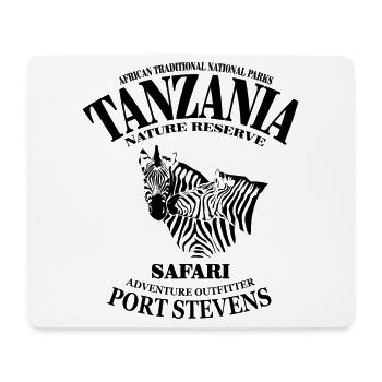 Tansania - Zebra - Mousepad (Querformat) - Weiß - Vorne