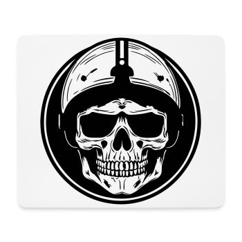 Biker Skull - Mouse Pad (horizontal) - white - Front