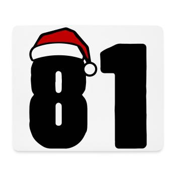 81 Zahl Weihnachten - Mousepad (Querformat) - Weiß - Vorne
