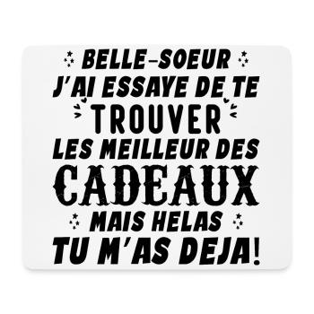 Femme Meilleur Belle-Soeur Super Cadeau Noël - Tapis de souris (format paysage) - blanc - Devant